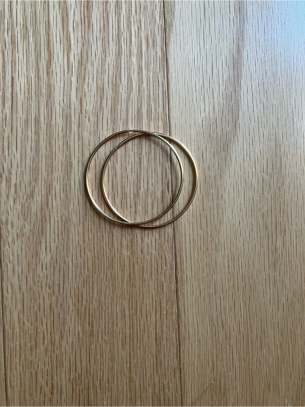 Elegant 14k Gold Hoop Earrings  - Lightweight Thin Pair